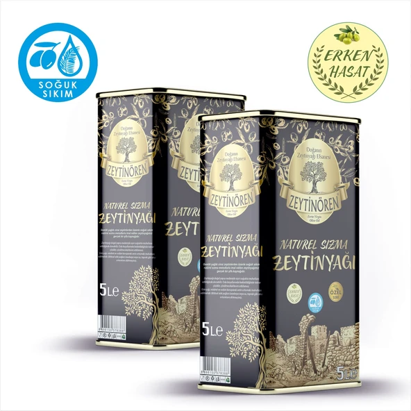 Zeytinören 10 Lt Natürel Sızma Soğuk Sıkım Zeytinyağı ürün görseli 1
