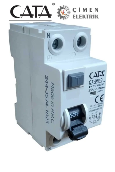 Ct 9649 2x25a 300ma 6ka Monofaze Kaçak Akım Rölesi ürün görseli 1