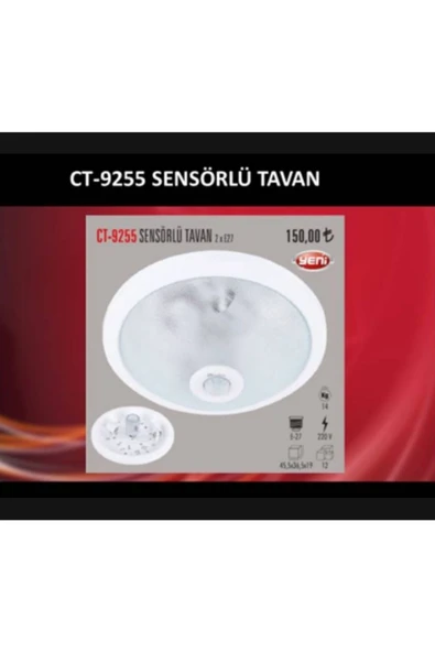 Ct-9255 Sensörlü Tavan Armatür ürün görseli 1