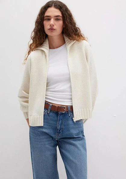 M1710482-70057 MAVİ FERMUARLI HIRKA ürün görseli 1