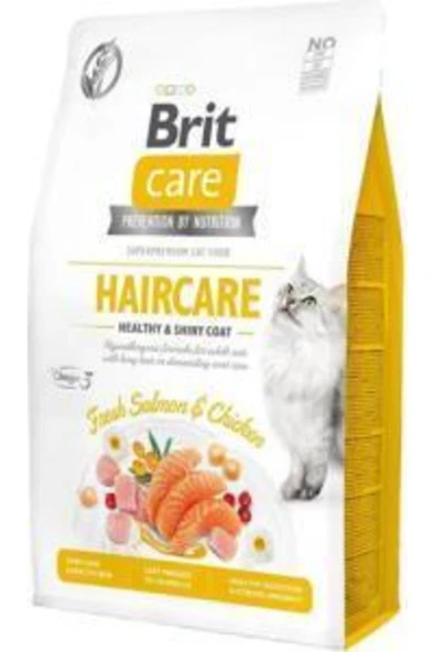 Brit Care Haircare Hypo-allergenic Deri Ve Tüy Sağlığı Için Tahılsız Yetişkin Kedi Maması 2kg ürün görseli 1
