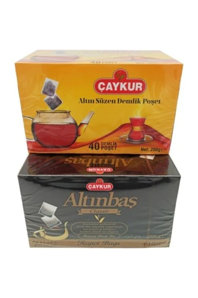 Çaykur Altınbaş ve Süzen Demlik Poşet Çaylar 200 Gr X 2 ürün görseli 1