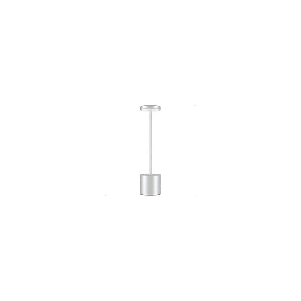 Kablosuz LED Masa Lambası Taşınabilir USB Şarj Edilebilir (Gümüş) ürün görseli 1