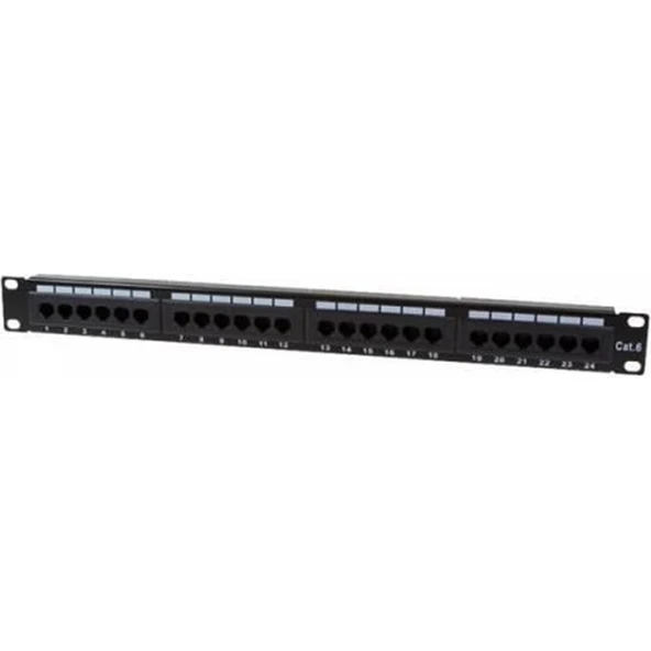P24UTP PP-UC6-2524 CAT6 24 PORT DOLU PATCH PANEL ürün görseli 1