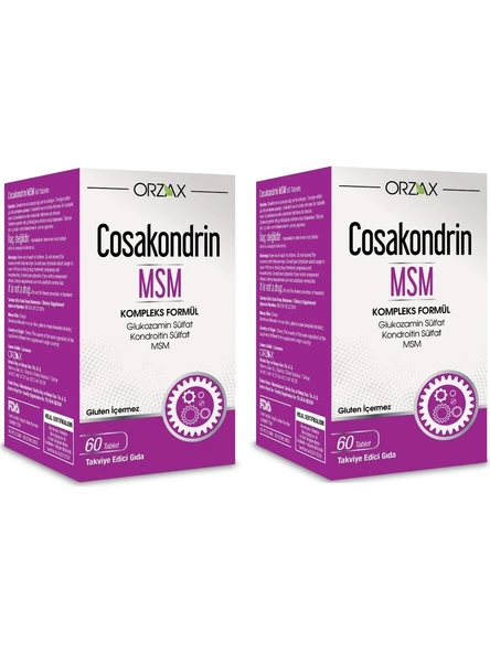 Cosakondrin MSM 60 Tablet 2'li ürün görseli 1