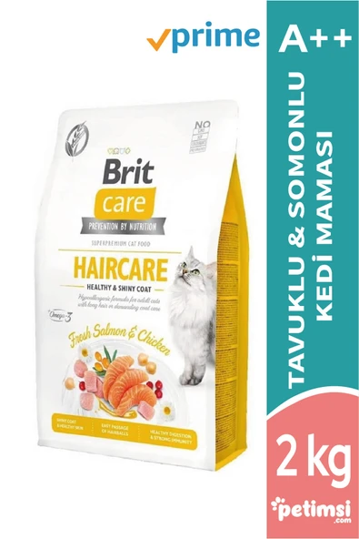 Brit Care Haircare Hypo-allergenic Deri Ve Tüy Sağlığı Için Tahılsız Yetişkin Kedi Maması 2kg ürün görseli 1