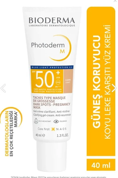 Bioderma Photoderm M Light SPF50+ Koyu Leke ve Mavi Işığa Karşı Yüksek Korumalı Renkli Yüz Güneş Kremi 40 ml ürün görseli 1