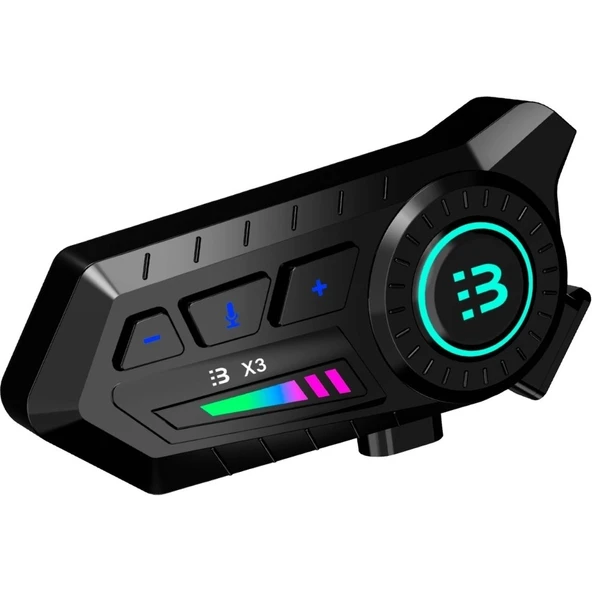 X3 Motor Kask Kulaklık Rgb Modlu Su Geçirmez 5.3 Bluetooth Intercom ürün görseli 1