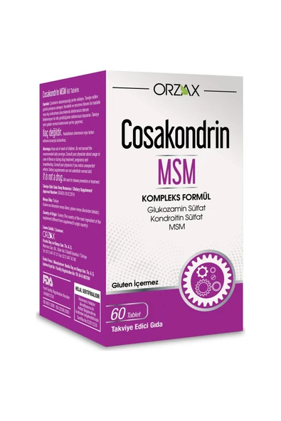 Cosakondrin MSM 60 Tablet ürün görseli 1