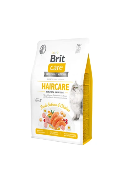Brit Care Haircare Hypo-allergenic Deri Ve Tüy Sağlığı Için Tahılsız Yetişkin Kedi Maması 2kg ürün görseli 1