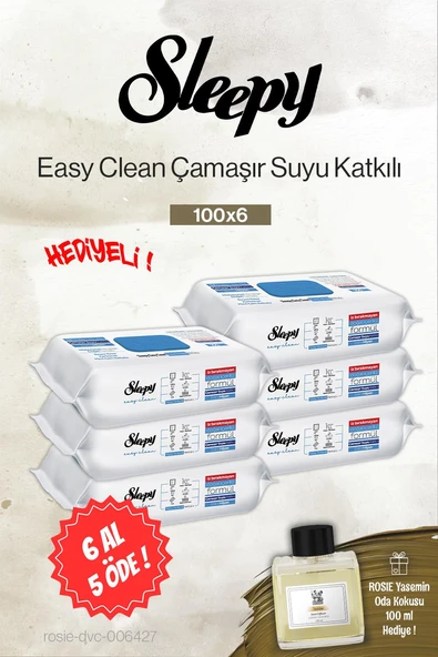 Sleepy 100'lü Çamaşır Suyu 6 AL 5 ÖDE, Rosie Yasemin Oda Kokusu ürün görseli 1
