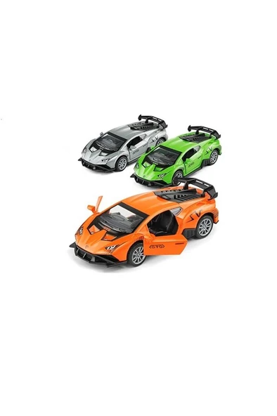 Lamborghini Model Çek Bırak Açılır Kapılı Metal Oyuncak Araba K174A29 ürün görseli 1
