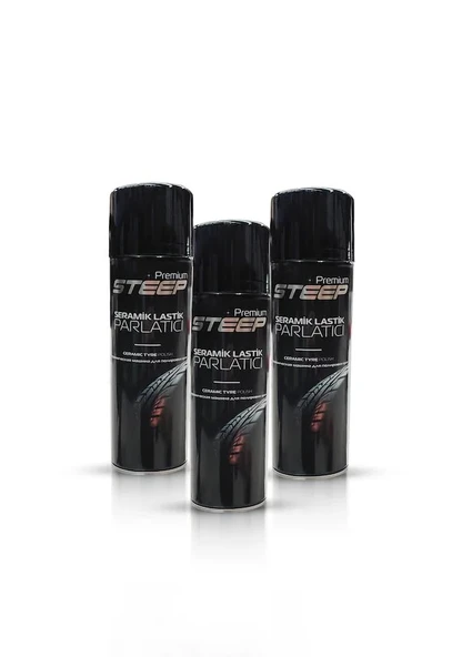 STEEP Seramik Lastik & Tampon Parlatıcı Sprey 3 Adet 500ml ürün görseli 1