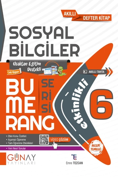 6. Sınıf Sosyal Bilgiler Bumerang Defter Kitap 2023 ürün görseli 1
