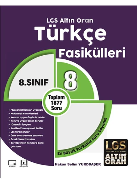 ALTIN ORAN 8.SINIF TÜRKÇE FASİKÜLLERİ (8 FASİKÜL) ürün görseli 1
