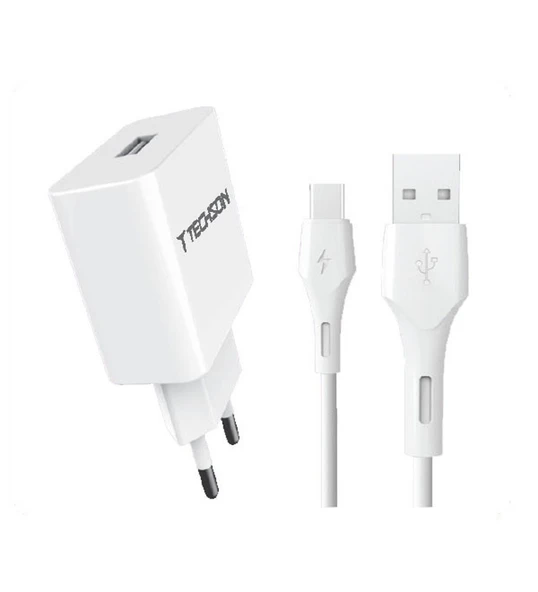TECHSON TC07-10T 2.1 TYPE-C ŞARJ BAŞLIGI VE CABLE ürün görseli 1