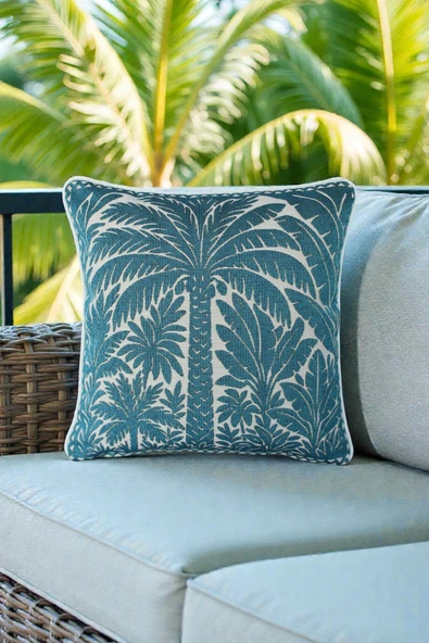 VISIONARIO Kırlent Jakarlı Dokuma Goblen Kumaş - 45x45cm Biyeli Çift Taraflı Dekoratif Kırlent Kılıfı ürün görseli 1