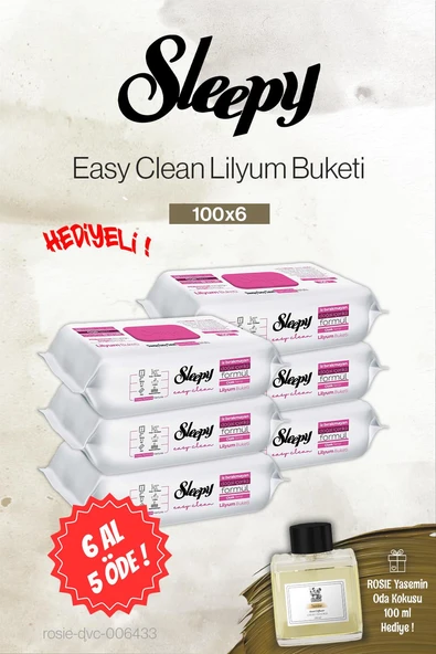 Sleepy 6 AL 5 ÖDE Lilyum Buketi 100'lü, Rosie Yasemin Oda Kokusu ürün görseli 1