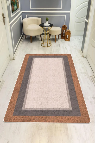Modern Desenli Dijital Baskı Kaymaz Taban Halı H0270 Renkli 120 X 180 ürün görseli 1