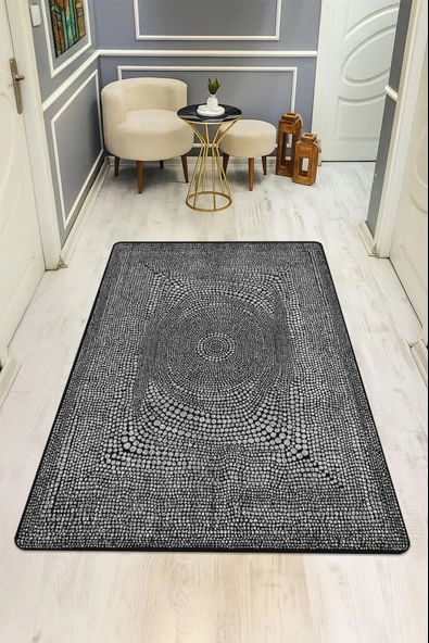 Modern Desenli Dijital Baskı Kaymaz Taban Halı H1120 Renkli 160 X 230 ürün görseli 1