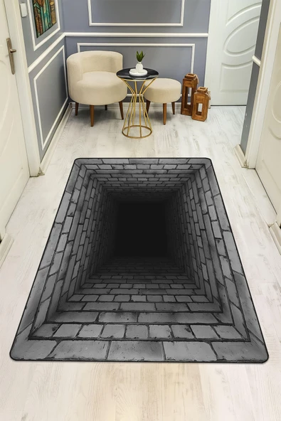 Modern Desenli Dijital Baskı Kaymaz Taban Halı H1095 Renkli 200 X 300 ürün görseli 1