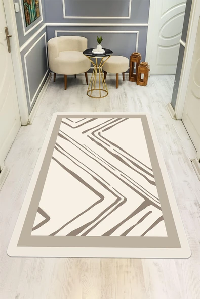 Modern Desenli Dijital Baskı Kaymaz Taban Halı H1093 Renkli 100 X 200 ürün görseli 1