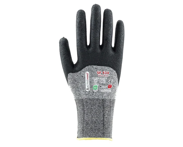 Köpük Nitril Kaplı Sandy Finish Polyester Eldiven SF 434 GR/SY NO:9 ürün görseli 1