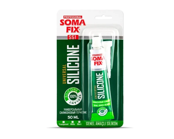 Genel Amaçlı Tüp Silikon Beyaz 50ml SOMAFİX S51 ürün görseli 1