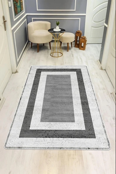 Modern Desenli Dijital Baskı Kaymaz Taban Halı H0248 Renkli 80 X 200 ürün görseli 1