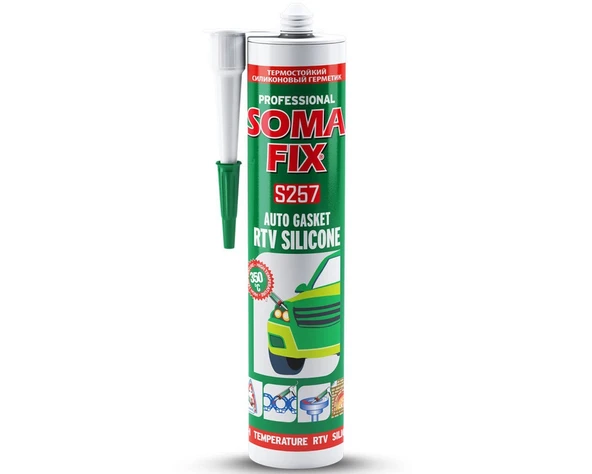 Isı Silikonu Kırmızı SOMAFİX S257 RTV - 280ml 320gr ürün görseli 1