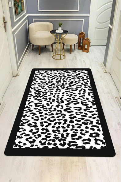 Modern Desenli Dijital Baskı Kaymaz Taban Halı H0136 Renkli 80 X 200 ürün görseli 1