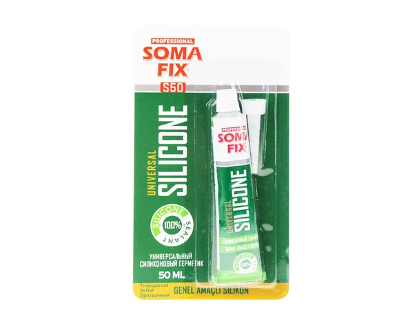 SOMAFİX S50 Genel Amaçlı Tüp Silikon Şeffaf 50ml ürün görseli 1