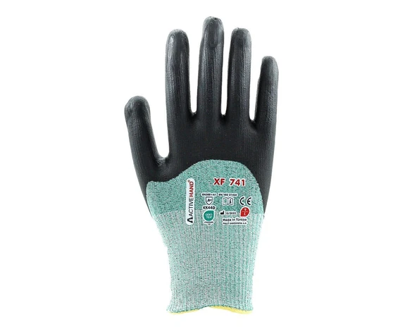 Köpük Nitril Kaplı Polietilen İplik Kesilmeye Dayanıklı Eldiven XF 741 GR/SY NO:8 3/4 ürün görseli 1