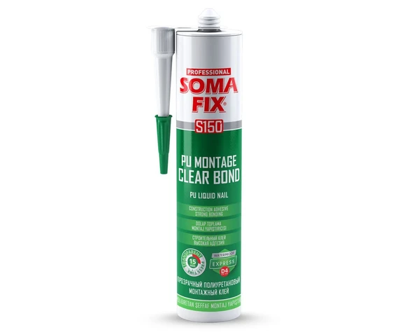 Solvent Bazlı Sıvı Çivi Şeffaf SOMAFİX S150P -310ml 400gr ürün görseli 1