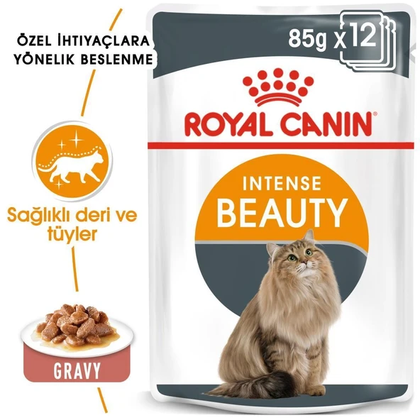 Royal Canin Hair&Skin Sos İçinde Yetişkin Kedi Konservesi 85gr X 12 Adet ürün görseli 1
