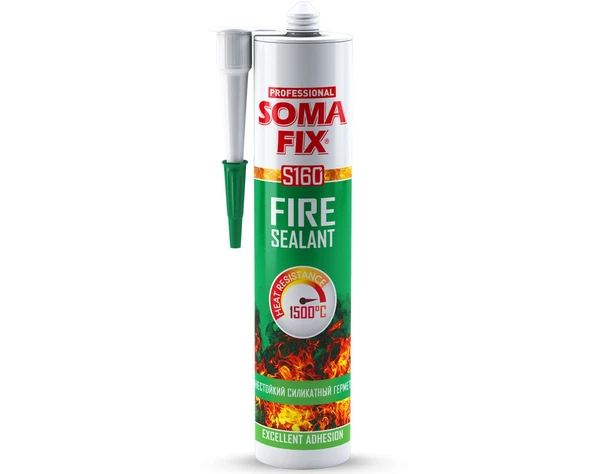Isı Mastiği 1500C Siyah SOMAFİX S160  310ml 600gr ürün görseli 1