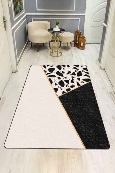 Modern Desenli Dijital Baskı Kaymaz Taban Halı H0217 Renkli 100 X 200 ürün görseli 1