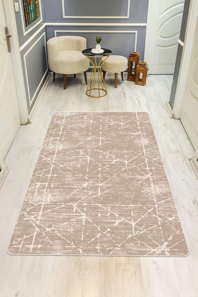 Modern Desenli Dijital Baskı Kaymaz Taban Halı H1039 Renkli 80 X 150 ürün görseli 1