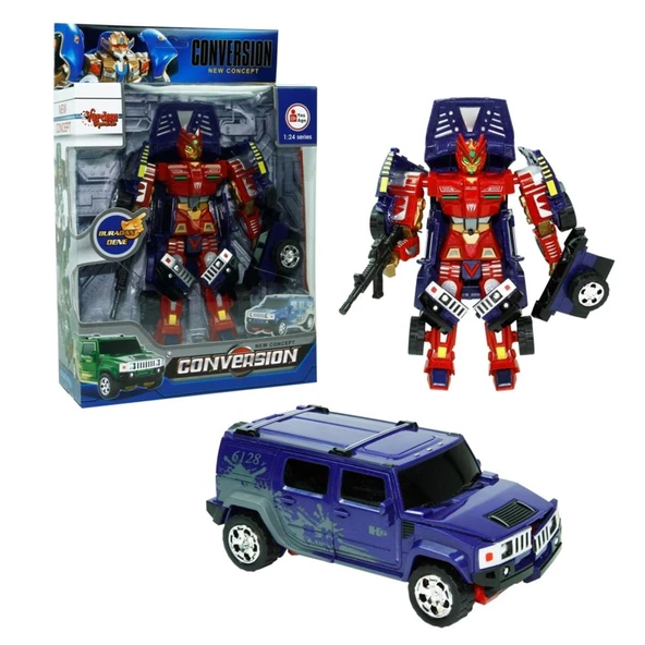 HW-899-1-2-5 KUT. DÖNÜŞEBİLEN ROBOT JEEP 1:24 -VRD ürün görseli 1