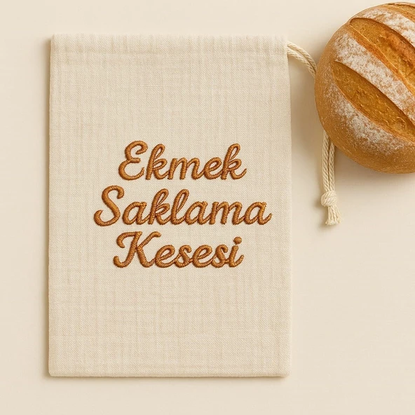 EKMEK SAKLAMA KESESİ ( MÜSLİN NAKIŞLI ) ürün görseli 1