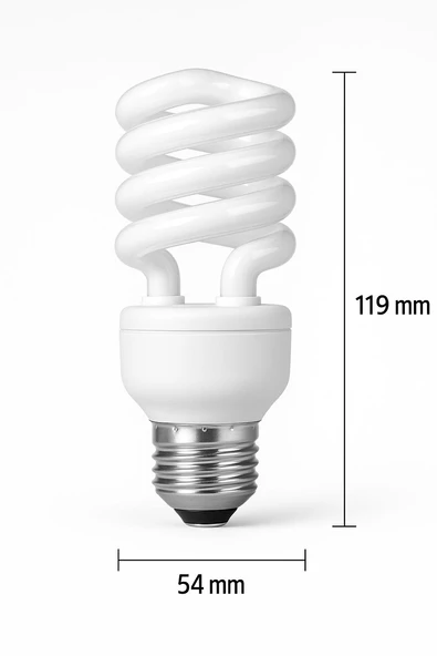 OSRAM 23W Spiral Tasarruflu Ampul  1600 lm 6500K Beyaz Işık E27 Duy  Enerji Tasarruflu Uzun Ömürlü beyaz ışık ürün görseli 1
