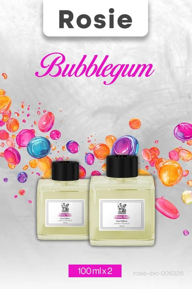 2 Adet Bubblegum (sakız) Rosie Çubuklu Oda Kokusu 100 ml ürün görseli 1