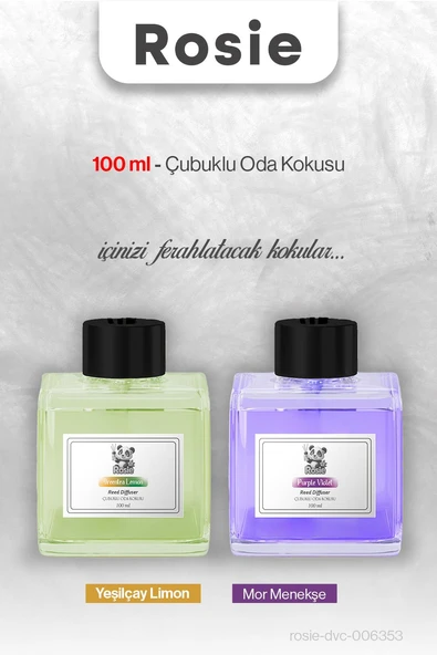 Yeşilçay Limon ve Mor Menekşe ROSIE Çubuklu Oda Kokusu 100 ml ürün görseli 1