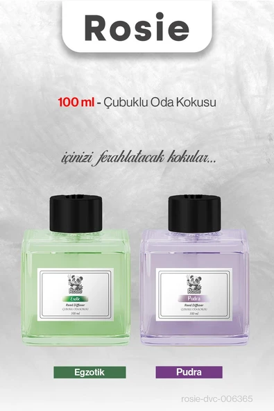 Egzotik ve Pudra ROSIE Çubuklu Oda Kokusu 100 ml ürün görseli 1