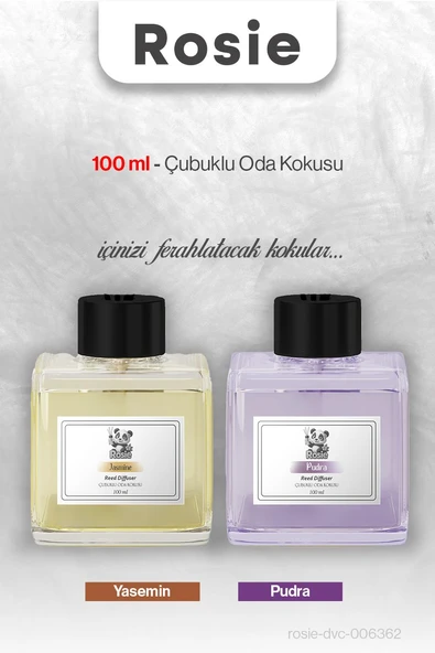 Yasemin ve Pudra ROSIE Çubuklu Oda Kokusu 100 ml ürün görseli 1