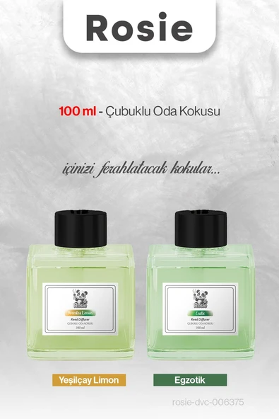 ROSIE 100 ml Egzotik ve Yeşilçay Limon Çubuklu Oda Kokusu ürün görseli 1