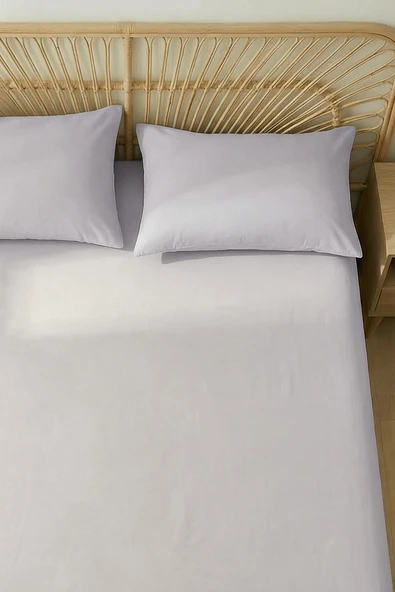 Camelia Tek Kişi Düz Ranforce Çarşaf Seti- Lila %100 Pamuk ürün görseli 1