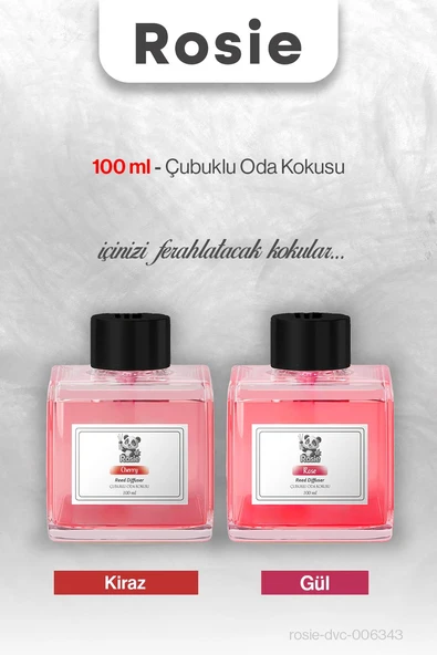 ROSIE Kiraz ve Gül Çubuklu Oda Kokusu 100 ml ürün görseli 1