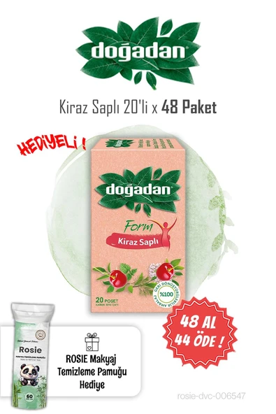 Doğadan 20'li Kiraz Saplı Form Çay 48 AL 44 ÖDE ve Rosie Pamuk ürün görseli 1