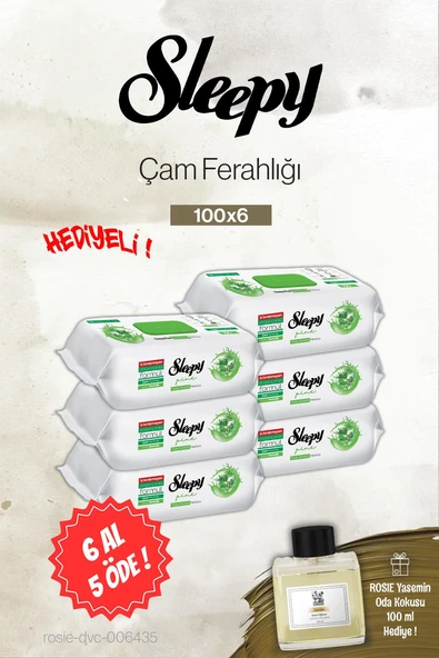 Sleepy Çam Ferahlığı 6 AL 5 ÖDE 100'lü, Rosie Yasemin Oda Kokusu ürün görseli 1